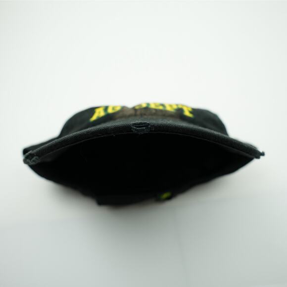 John Deere Hat Cap Ag Dept Tractors Black Yellow Green Distressed S/M Strapback - Picture 7 of 12